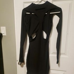 Black dress with necklines